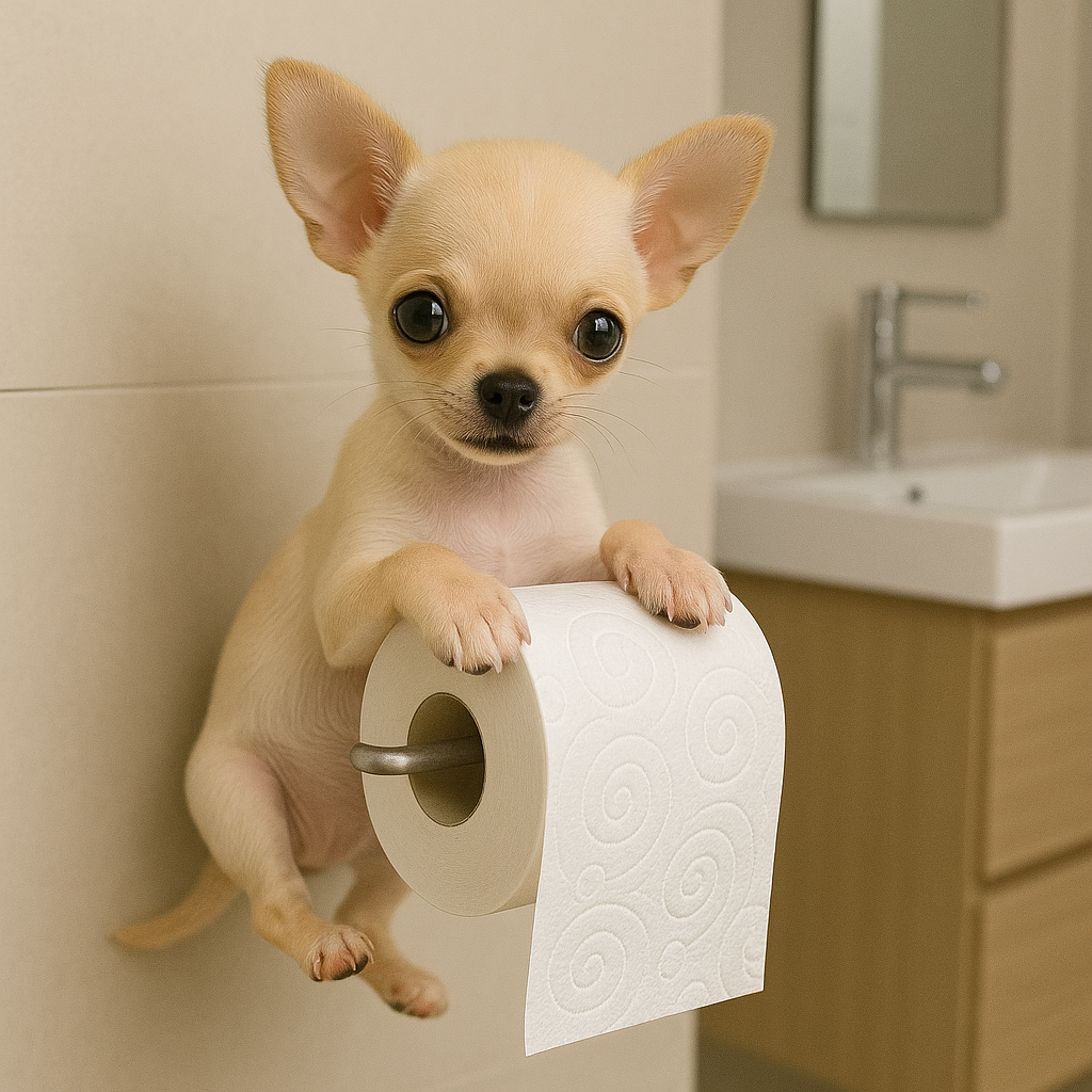🐾2025 Salle de bain Vente immédiate : 🐕Porte-papier doux pour chiot