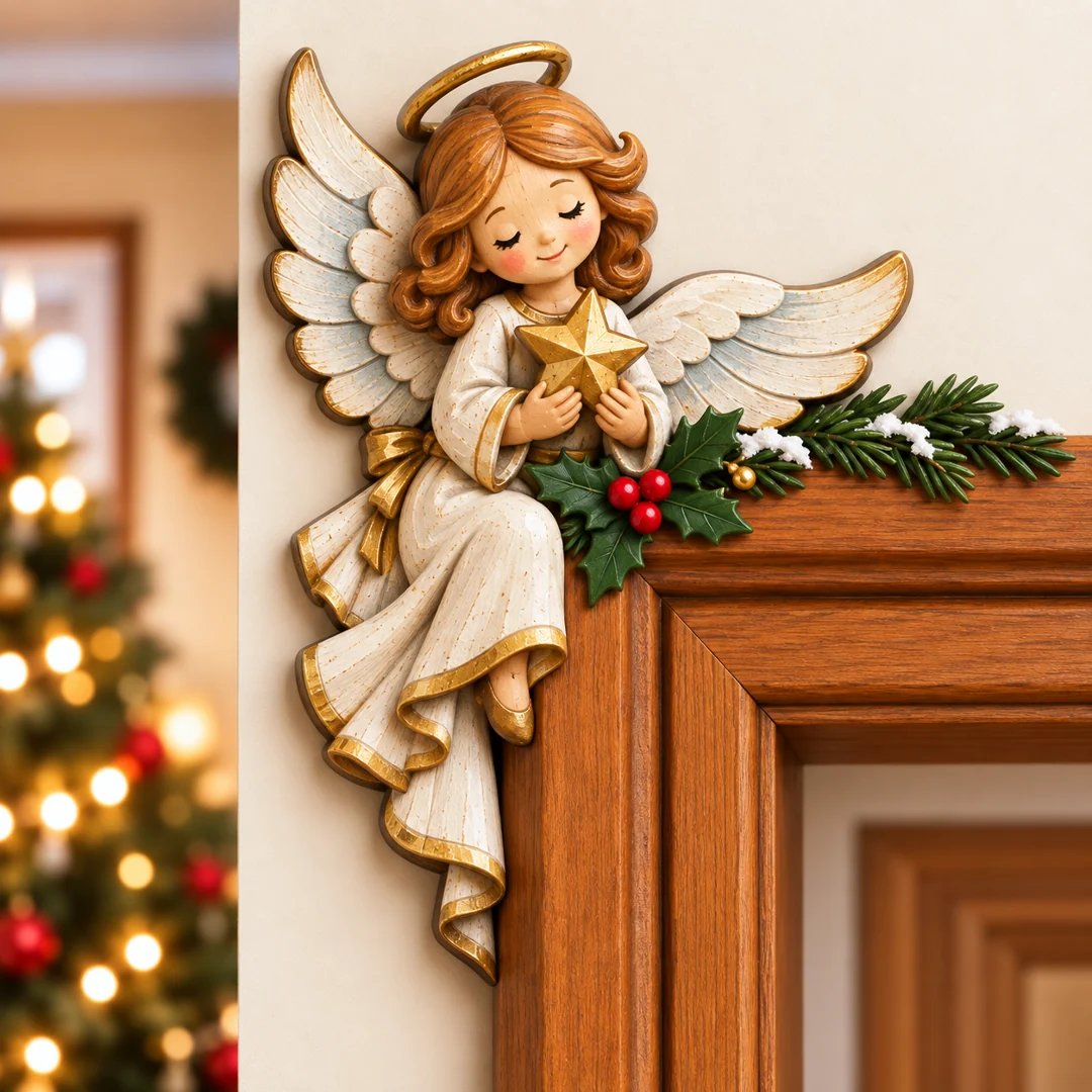 🎅 Décor de coin de porte Père Noël qui dépasse｜8 personnages pour une entrée pleine de malice