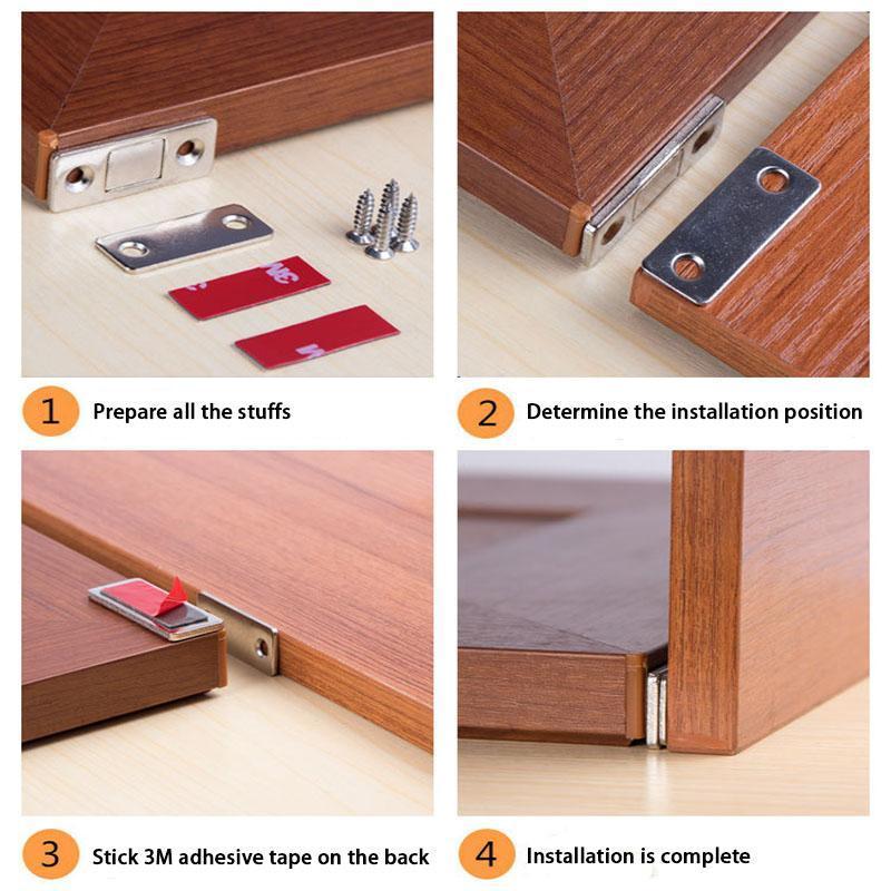 🧲 Loquet Magnétique Ultra-Fin — Vis & Adhésif Inclus pour une Pose au Choix ! ✨
