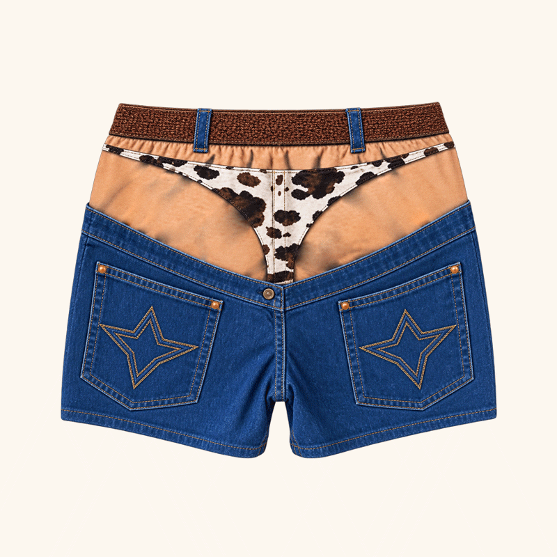 🩲🤠 Faux denim, vrai style – le short de bain qui fait sourire