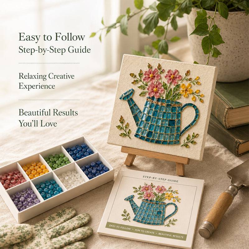 🌻🏡 Kit de mosaïque DIY pour jardin de cottage – Créez votre propre chef-d'œuvre