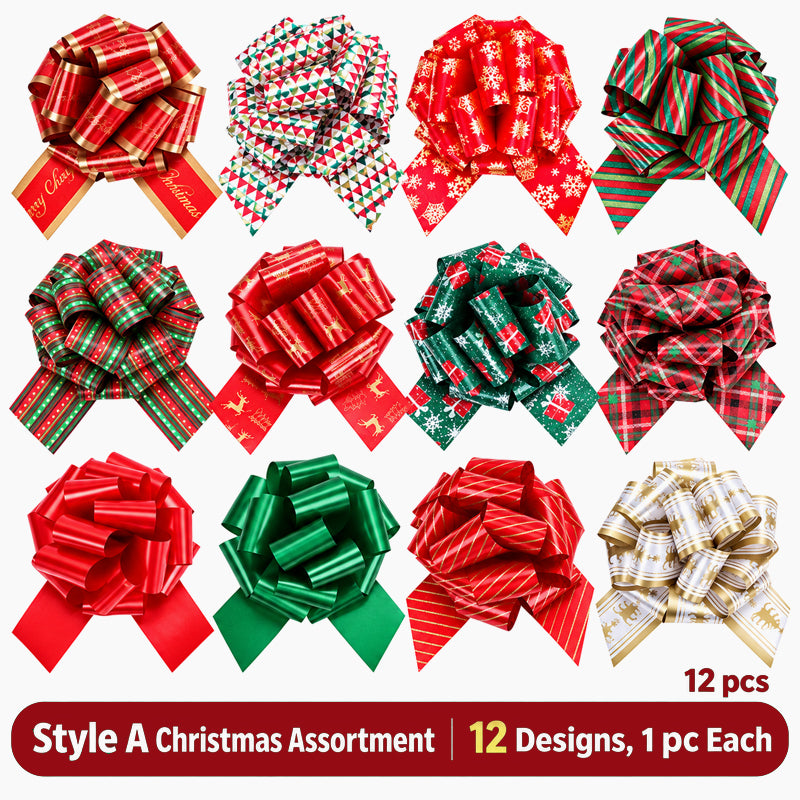 🎀 Nœuds décoratifs de Noël à tirer – Tirez une fois, obtenez un nœud parfait, la touche festive idéale pour vos cadeaux 🎁