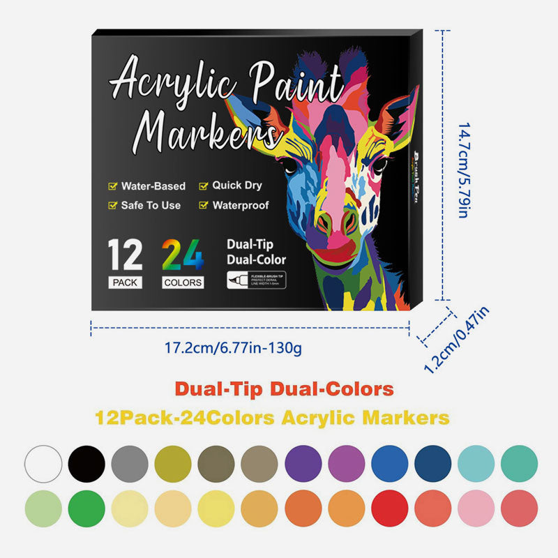 🌈Marqueur acrylique à double pointe