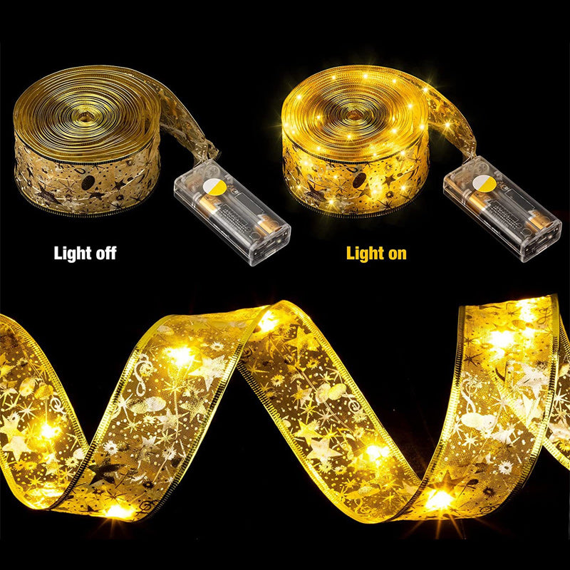 🎄 Guirlande LED ruban de Noël – Une lueur festive et chaleureuse pour votre sapin