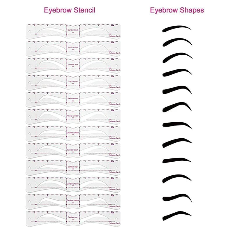 ✨👁 Kit de 12 pochoirs à sourcils — Des sourcils parfaitement symétriques sans effort