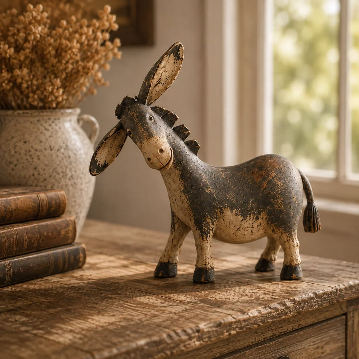 🐴🤎 Statuette d’âne rustique — une touche de douceur pour vos coins préférés