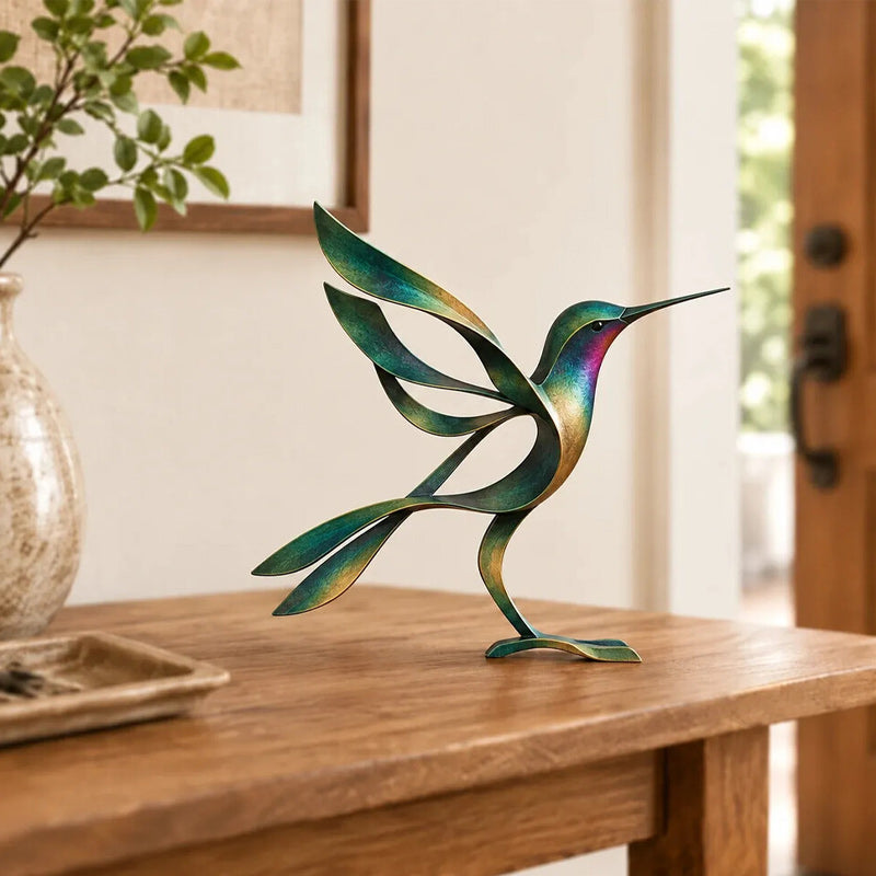 🕊️✨ Sculpture d'oiseau en métal--une silhouette fluide pour égayer chaque coin