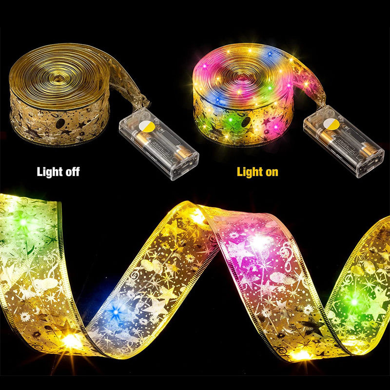 🎄 Guirlande LED ruban de Noël – Une lueur festive et chaleureuse pour votre sapin