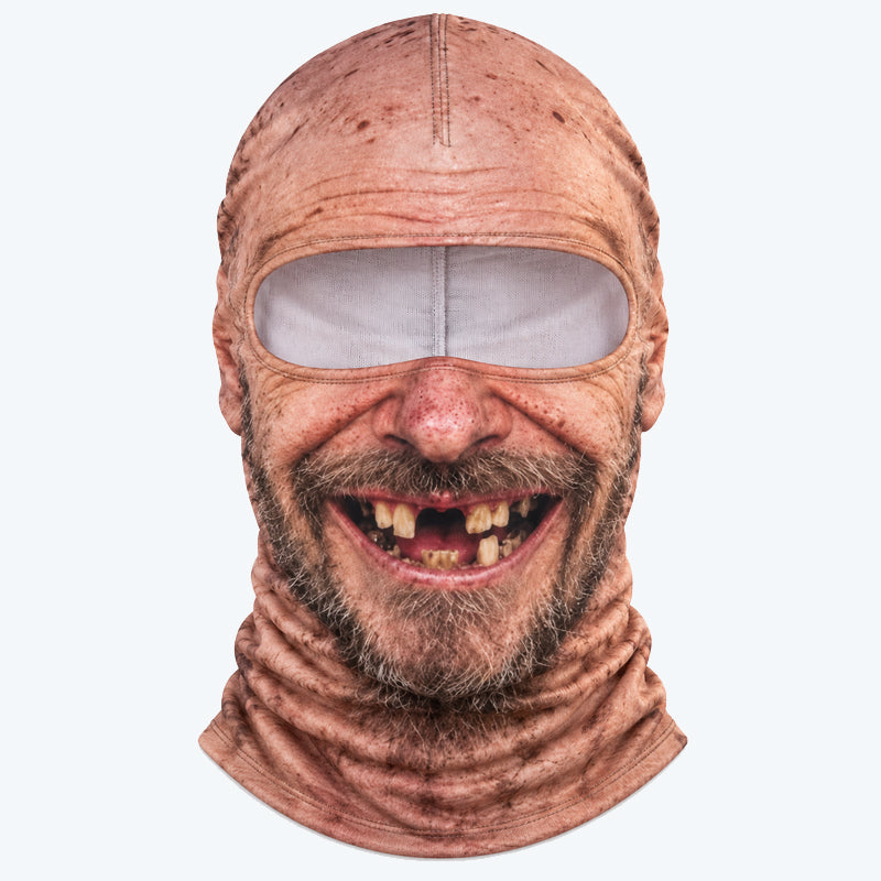 😂 Masque de ski à visage réaliste et drôle – Transformez chaque sortie hivernale en spectacle comique