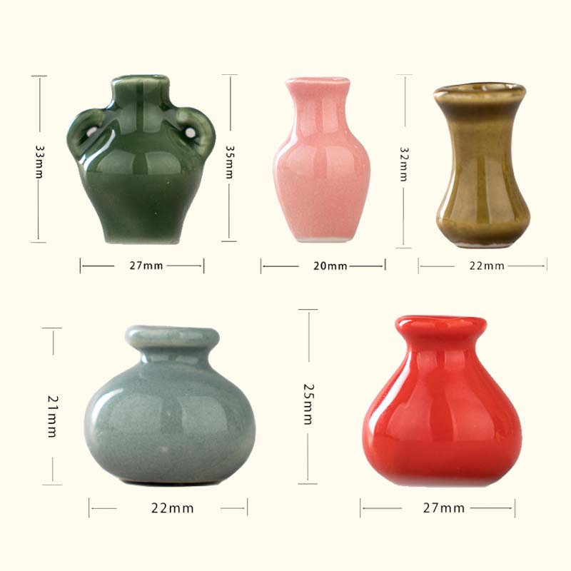 🌼 Mini-vases en céramique comme aimants pour réfrigérateu
