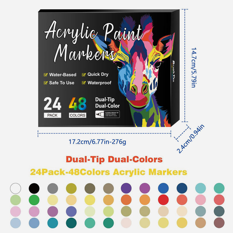 🌈Marqueur acrylique à double pointe