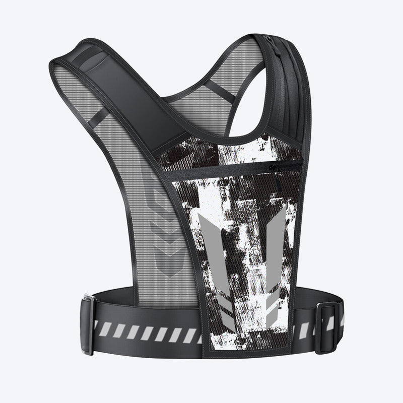 🏃Gilet de course « mains libres » — Rangement pour gourde et téléphone, et éléments réfléchissants pour la sécurité