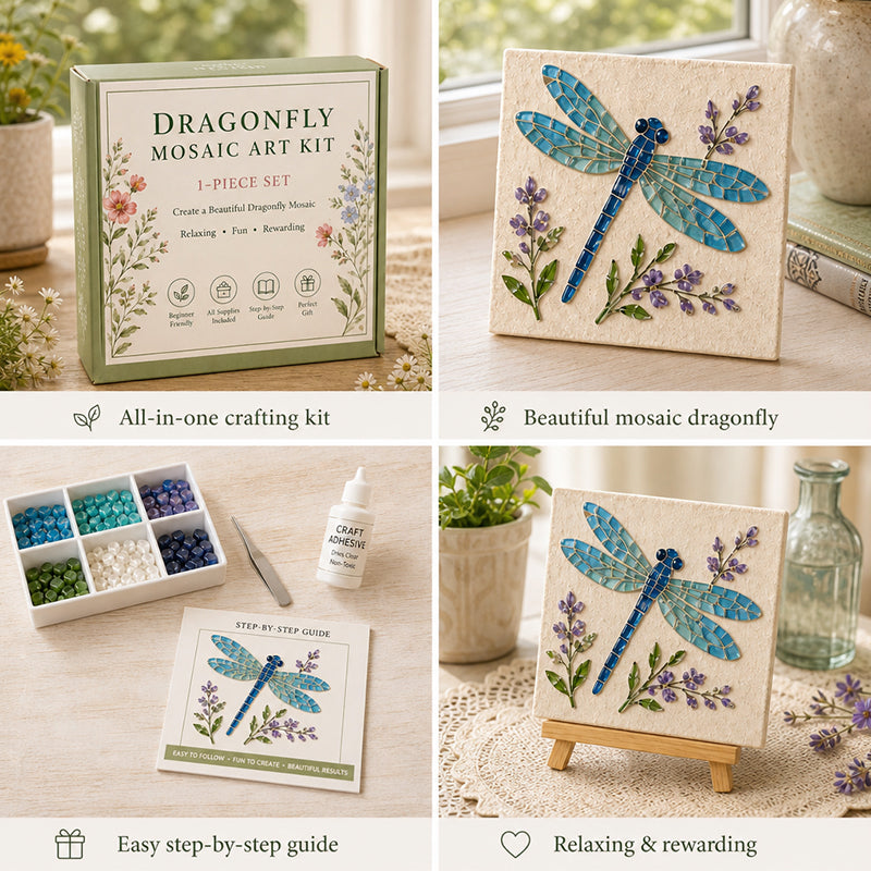 🌻🏡 Kit de mosaïque DIY pour jardin de cottage – Créez votre propre chef-d'œuvre