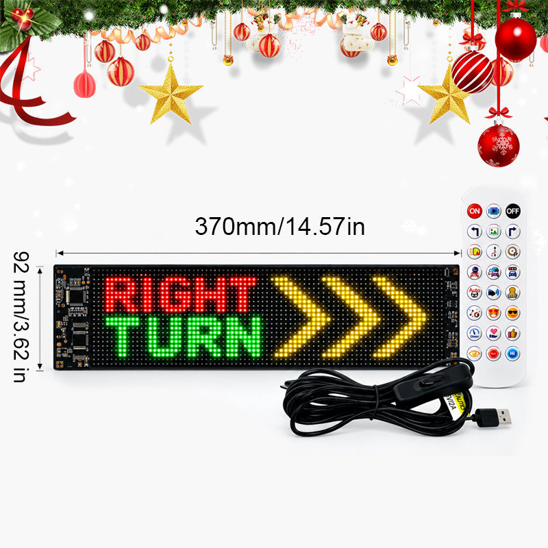 🎅 Écran LED animé pour voiture – Faites participer votre voiture à Noël
