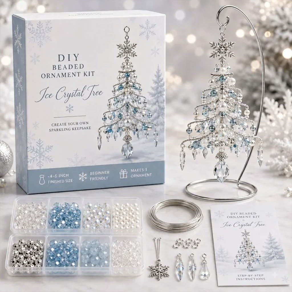 🎄 Kit de décoration de sapin de Noël en perles à faire soi-même - Créez votre propre souvenir étincelant des fêtes ! ✨💎