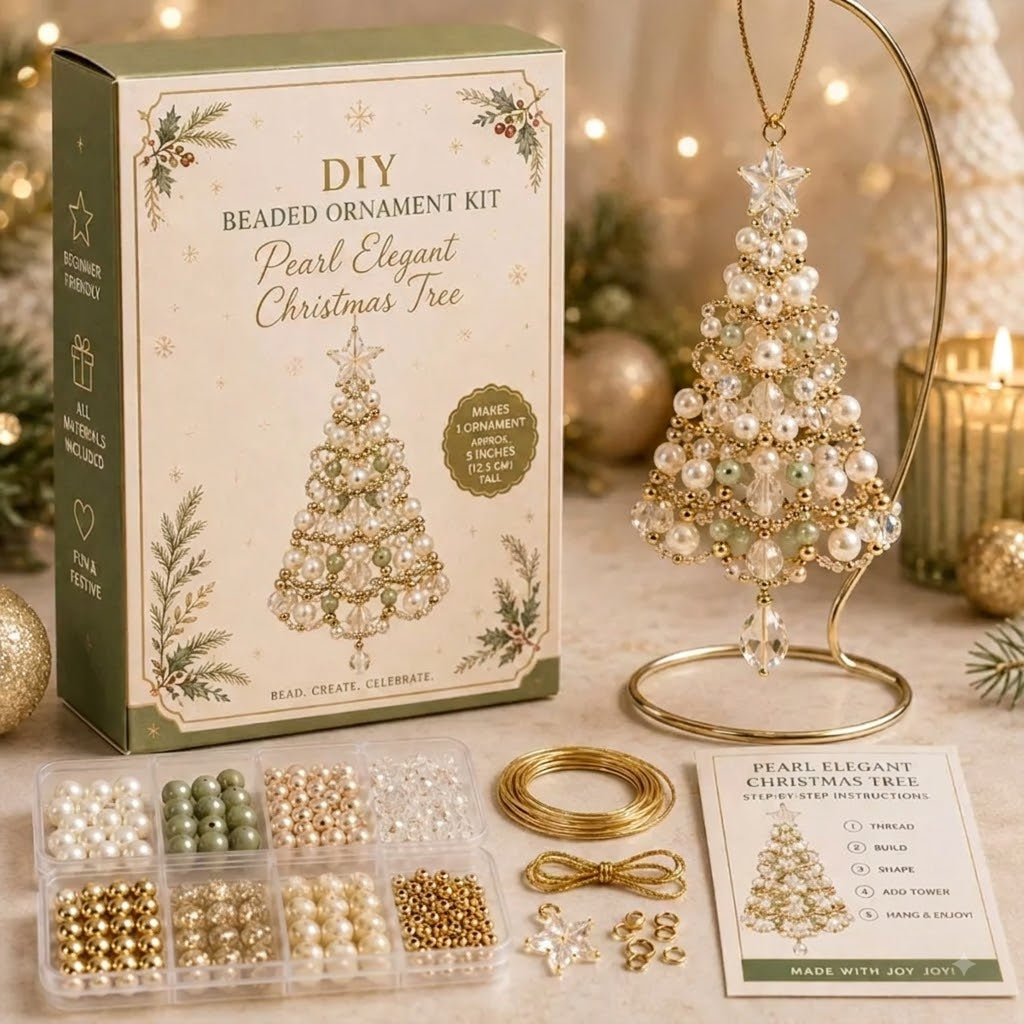🎄 Kit de décoration de sapin de Noël en perles à faire soi-même - Créez votre propre souvenir étincelant des fêtes ! ✨💎