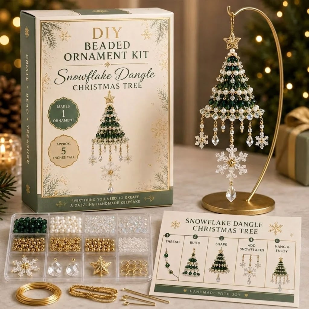 🎄 Kit de décoration de sapin de Noël en perles à faire soi-même - Créez votre propre souvenir étincelant des fêtes ! ✨💎