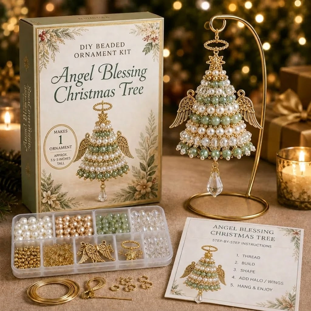 🎄 Kit de décoration de sapin de Noël en perles à faire soi-même - Créez votre propre souvenir étincelant des fêtes ! ✨💎