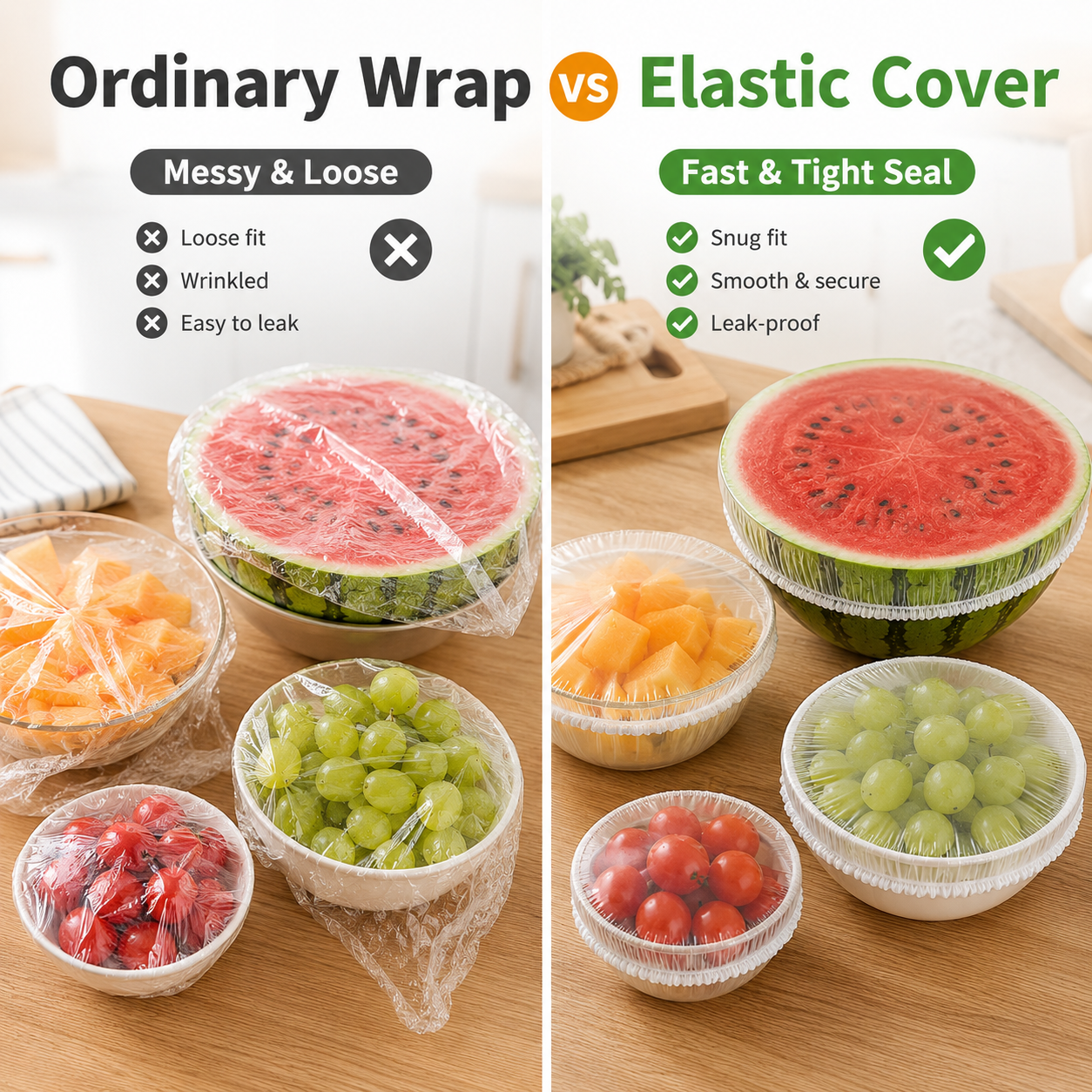🍽️Couvercles alimentaires universels 🍃 Compatibles avec tous les aliments ! Rangement rapide et pratique