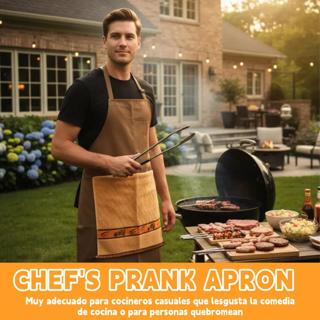 😂 Tablier « Head Chef » à surprise cachée – le cadeau drôle et pratique pour les barbecues et les fêtes