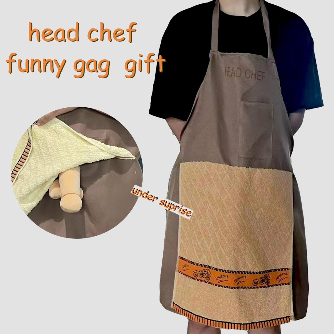😂 Tablier « Head Chef » à surprise cachée – le cadeau drôle et pratique pour les barbecues et les fêtes