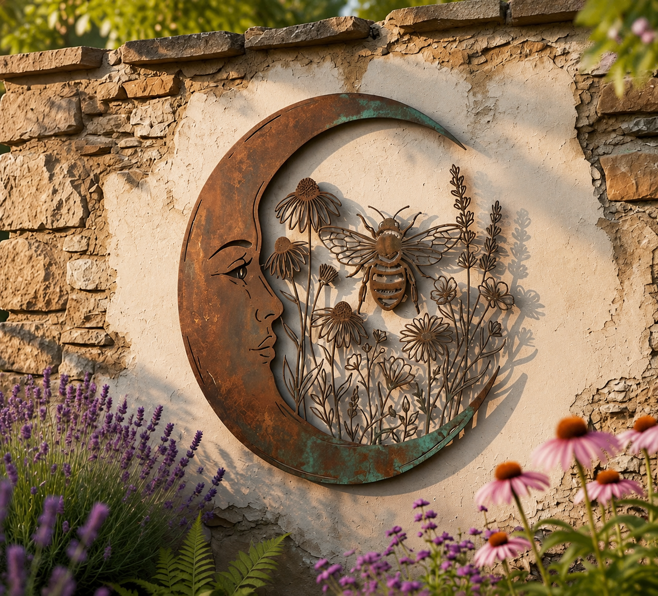 🌙🐝 Décoration Murale Lune & Abeille — Apportez une touche féérique et poétique à vos espaces ! ✨