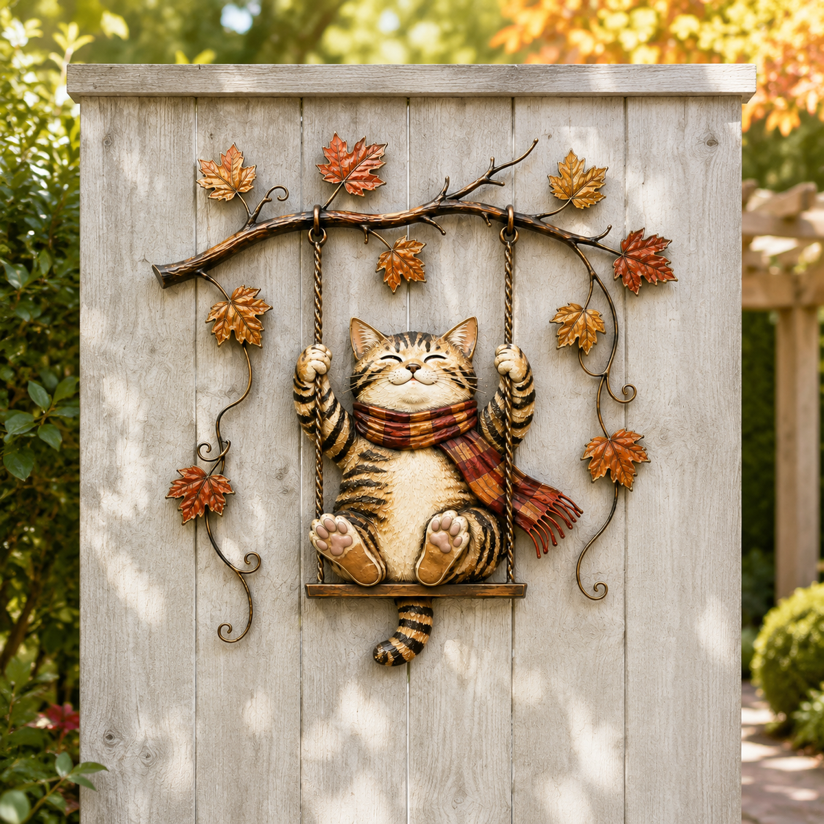 🍂🐱 Décoration murale chat d'automne--accrochez la chaleur de l'automne et un chat plein de charme
