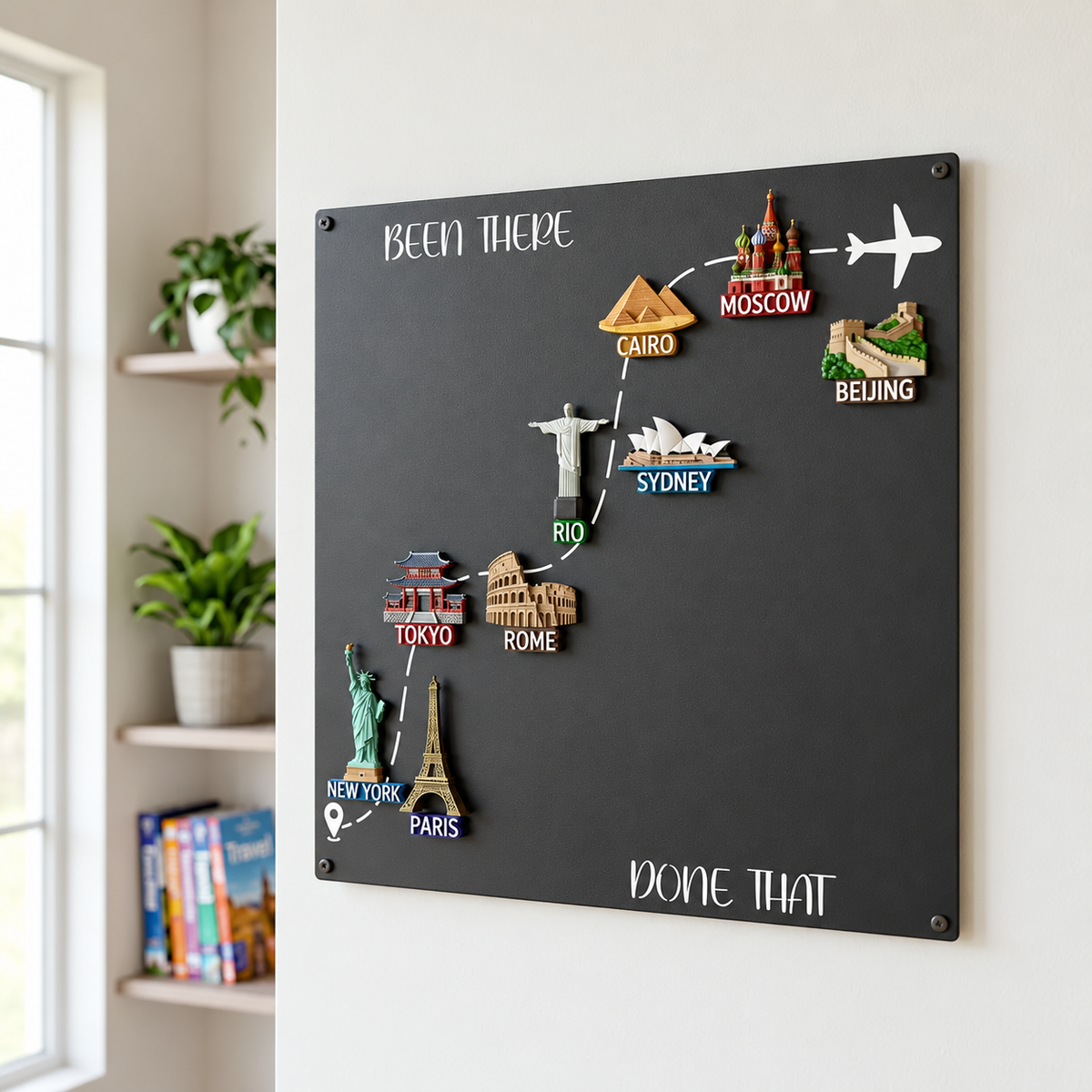 🌍✨ Tableau d’affichage pour aimants de voyage – 💕transformez vos destinations en mur de souvenirs