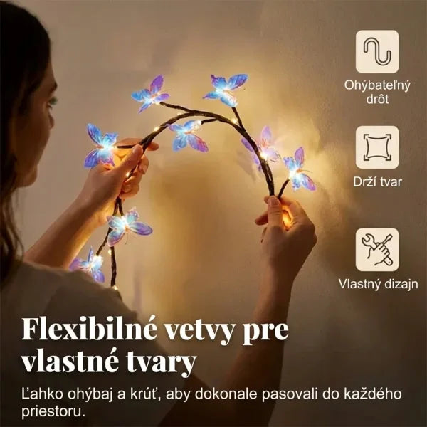 🦋 Guirlande LED décorative en forme de plante grimpante--Une touche féerique pour chambres, jardins et événements