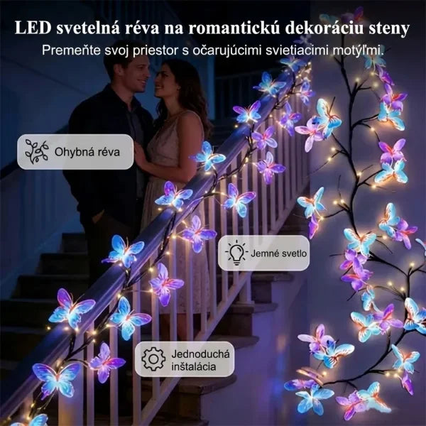 🦋 Guirlande LED décorative en forme de plante grimpante--Une touche féerique pour chambres, jardins et événements
