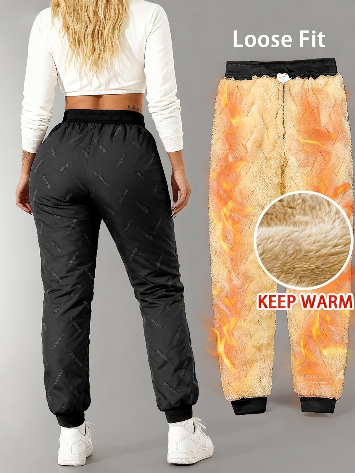 🧣 Pantalon imperméable doublé en polaire – Unisexe, chaud et prêt pour l'hiver🔥