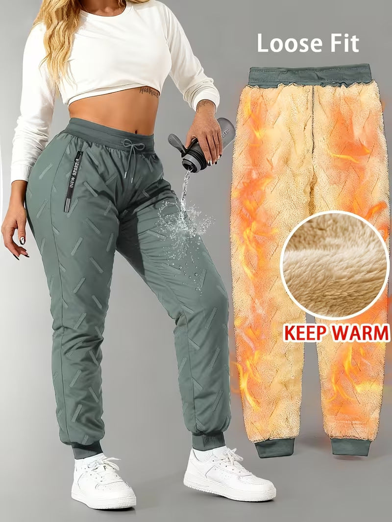 🧣 Pantalon imperméable doublé en polaire – Unisexe, chaud et prêt pour l'hiver🔥