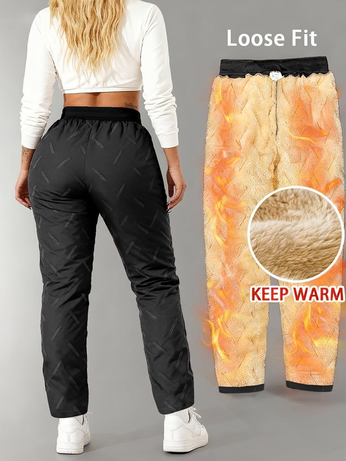 🧣 Pantalon imperméable doublé en polaire – Unisexe, chaud et prêt pour l'hiver🔥