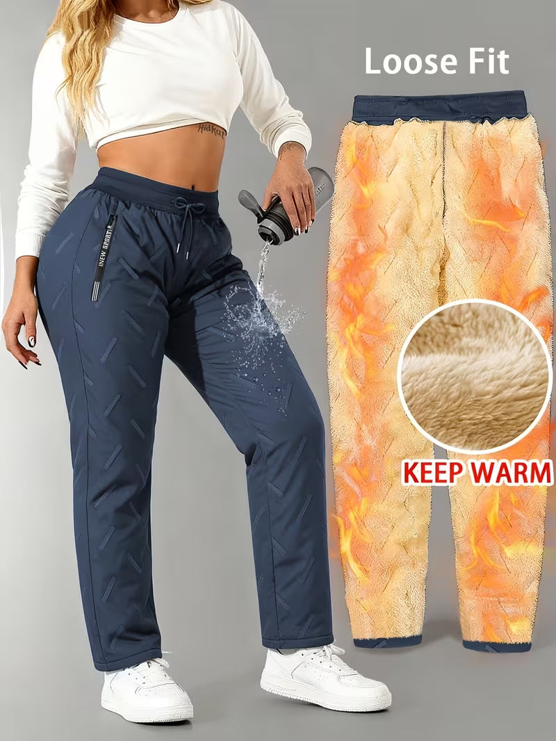 🧣 Pantalon imperméable doublé en polaire – Unisexe, chaud et prêt pour l'hiver🔥