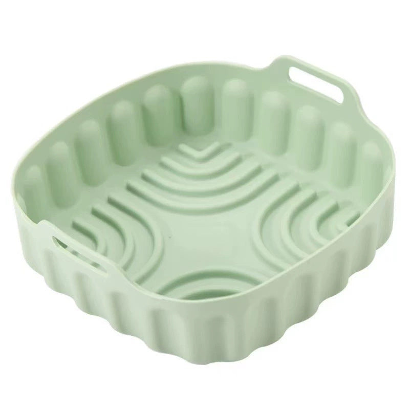 🍳 Panier carré en silicone pour air fryer – base striée, antiadhésif et lavable au lave-vaisselle