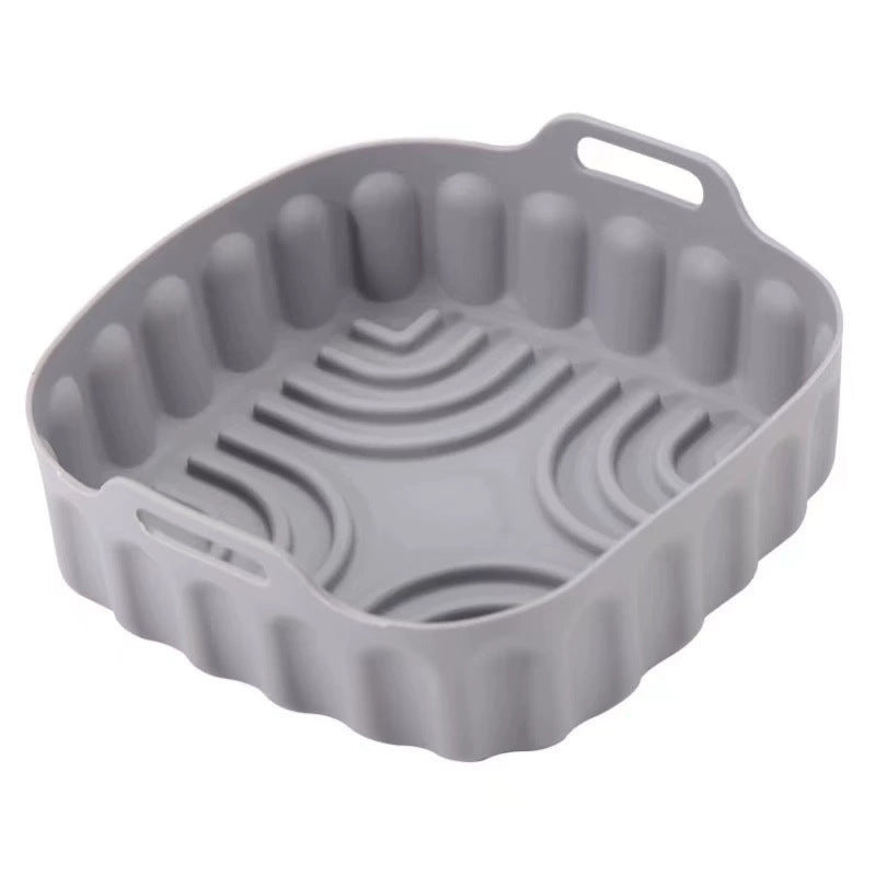 🍳 Panier carré en silicone pour air fryer – base striée, antiadhésif et lavable au lave-vaisselle