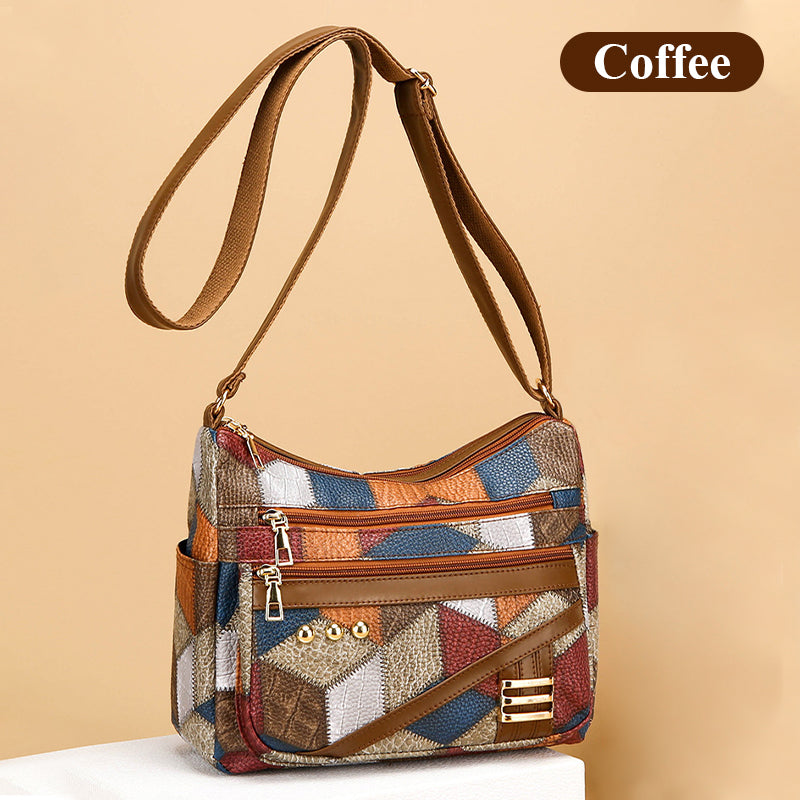 🔥2025 Vente à chaud👜Sac vintage à motif géométrique et bandoulière réglabl