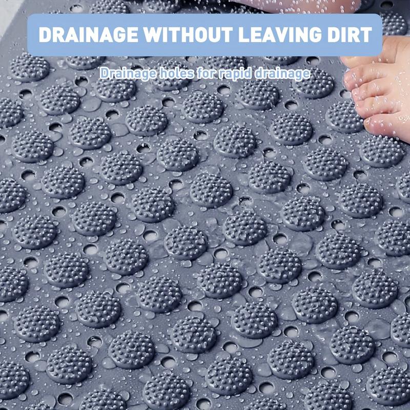 🛁Tapis de bain et de douche extra large antidérapant avec trous de drainage ✨