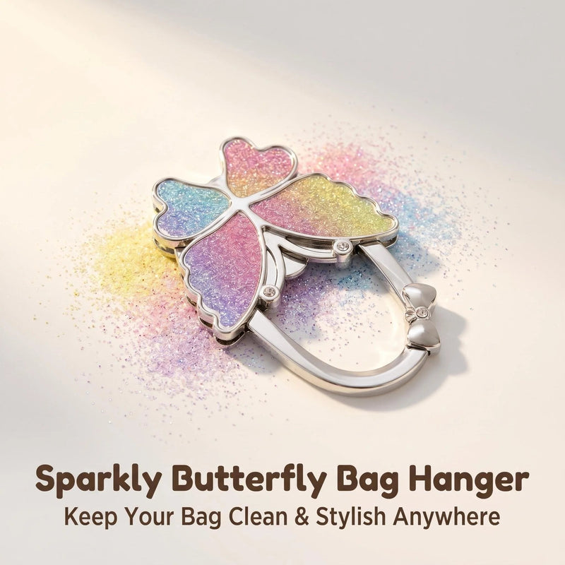 🦋Accroche-Sac Pliable Papillon – Style & Propreté en Toute Occasion ! ✨