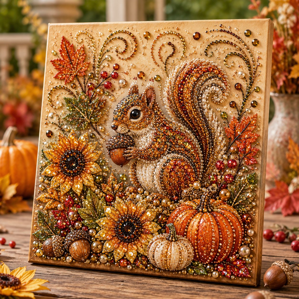 🍂💎 Kit de peinture nacrée d'automne – Activité manuelle relaxante pour créer des œuvres d'art automnales étincelantes 🖌️