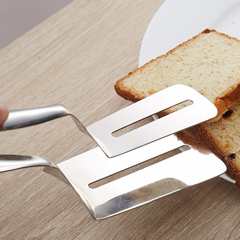 🍳🥩 Spatule-pince 2 en 1 en acier inoxydable : révolutionnez votre façon de cuisiner !