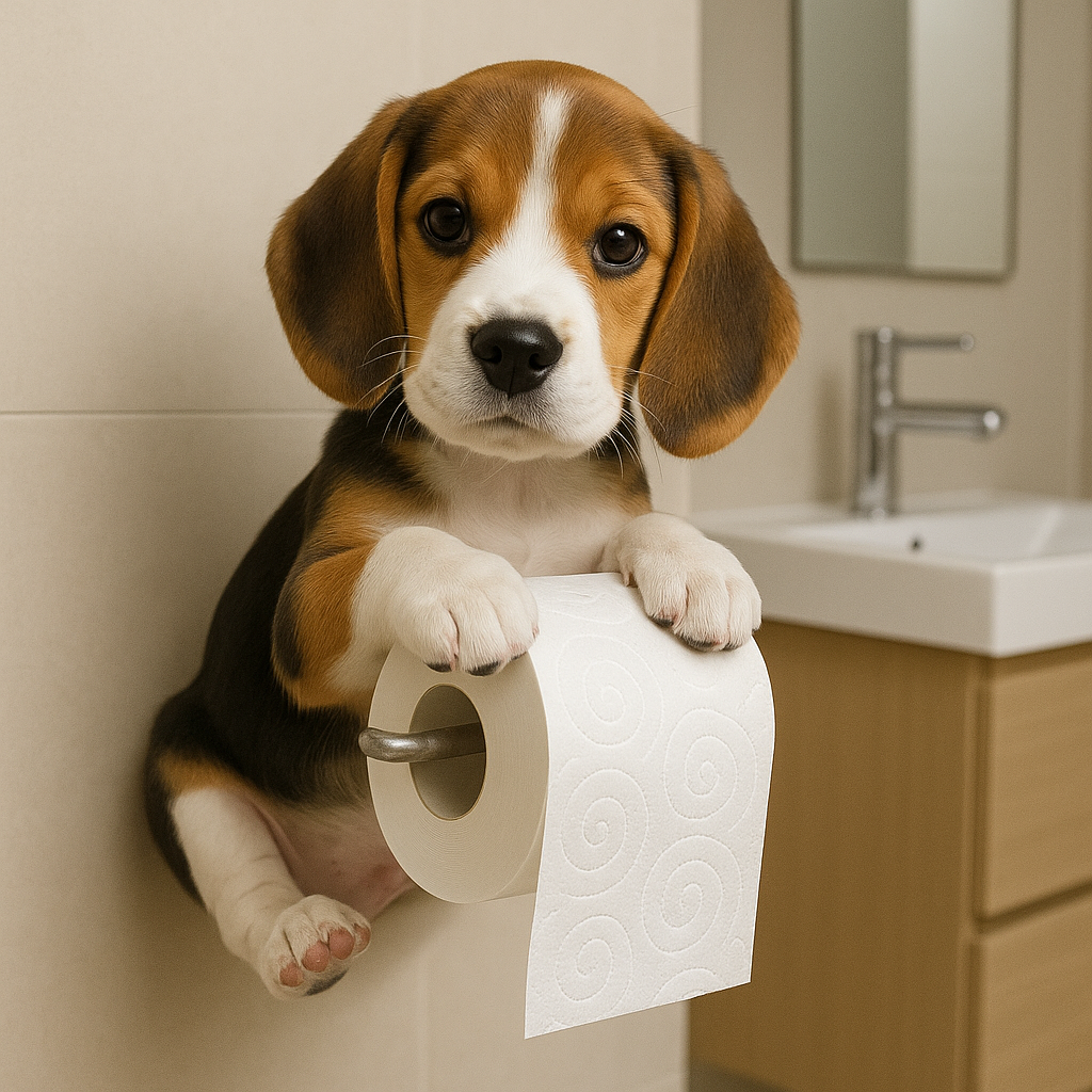 🐾2025 Salle de bain Vente immédiate : 🐕Porte-papier doux pour chiot