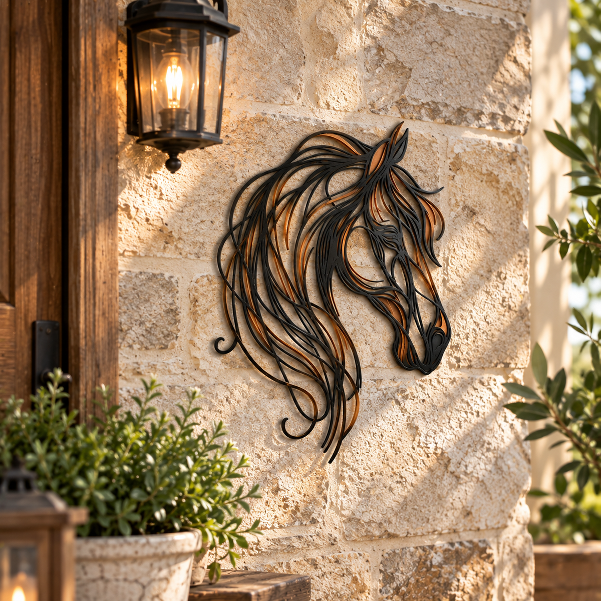 🐎 Tête de cheval en métal – Élégance équestre pour votre mur