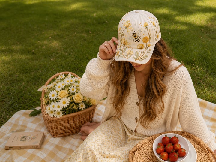 🎁50 % de réduction🔥😱🌸🌿 Casquette de baseball « Garden Morning » : douceur du soleil et confort au quotidien ! ☀️🌱🧢