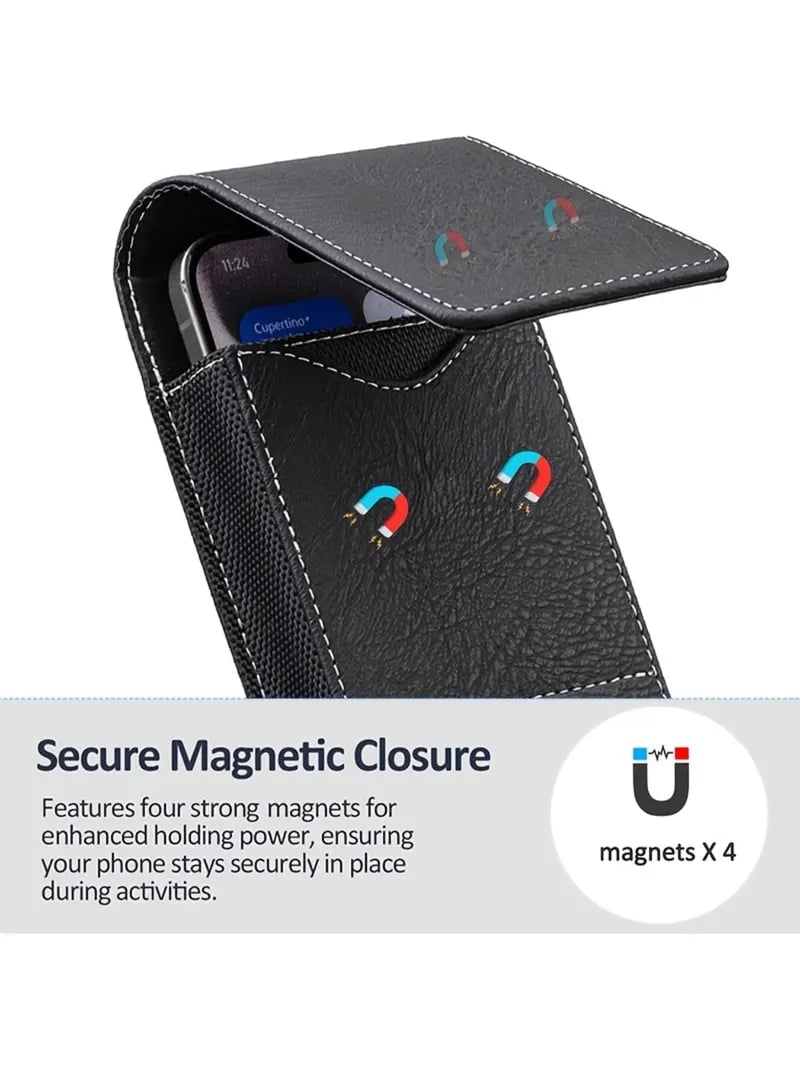 📱Étui de ceinture pour téléphone portable ✨ Étui en cuir multipoches avec porte-cartes
