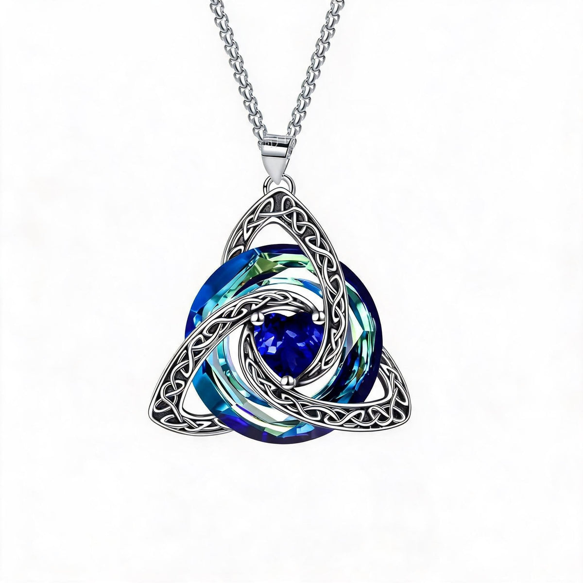 ✨Collier Trinité celtique avec pierre de naissance--un symbole de foi, d'amour et d'unité à porter au quotidien