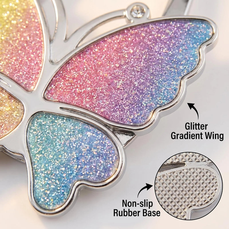 🦋Accroche-Sac Pliable Papillon – Style & Propreté en Toute Occasion ! ✨