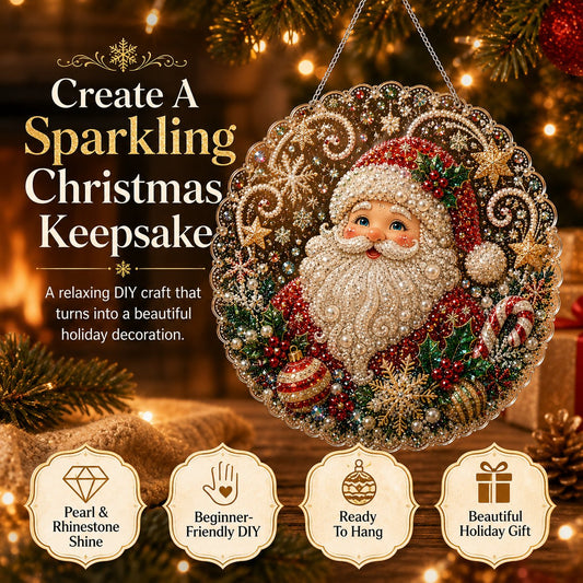 🎄Ensemble de décorations de Noël en perles et diamants | Décorations de Noël artisanales à faire soi-même 🎅💎