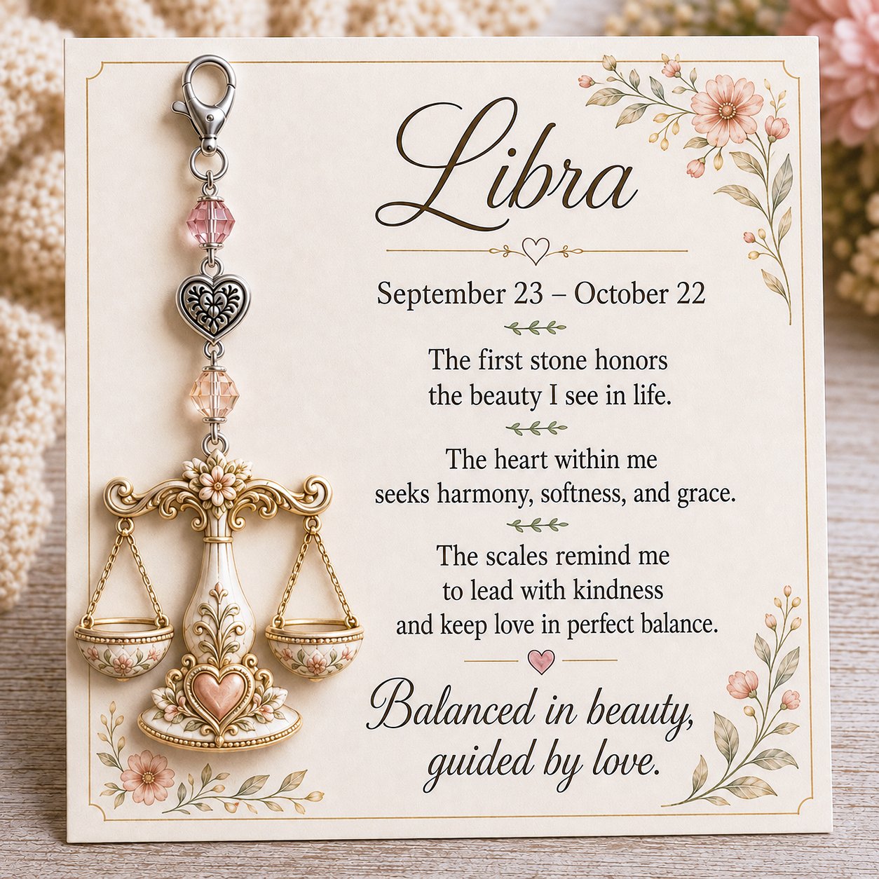 🌙💎 Un petit bijou fait spécialement pour elle — Carte souvenir Pierre de Naissance du Zodiaque