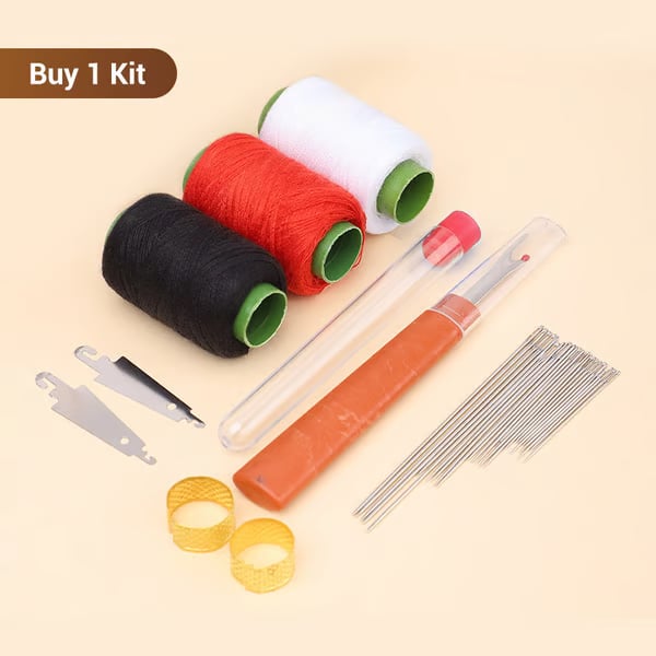 🧵🔥Kit de Couture 37 Pièces Amélioré – Aiguilles Renforcées & Grand Œil pour Seniors ! ✨